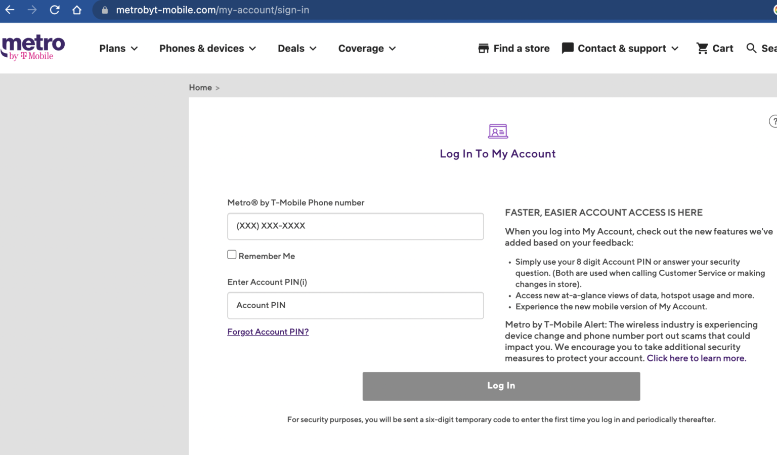 how to get port out pin from metro by t mobile