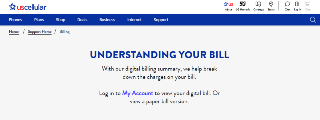 view us cellular online billing