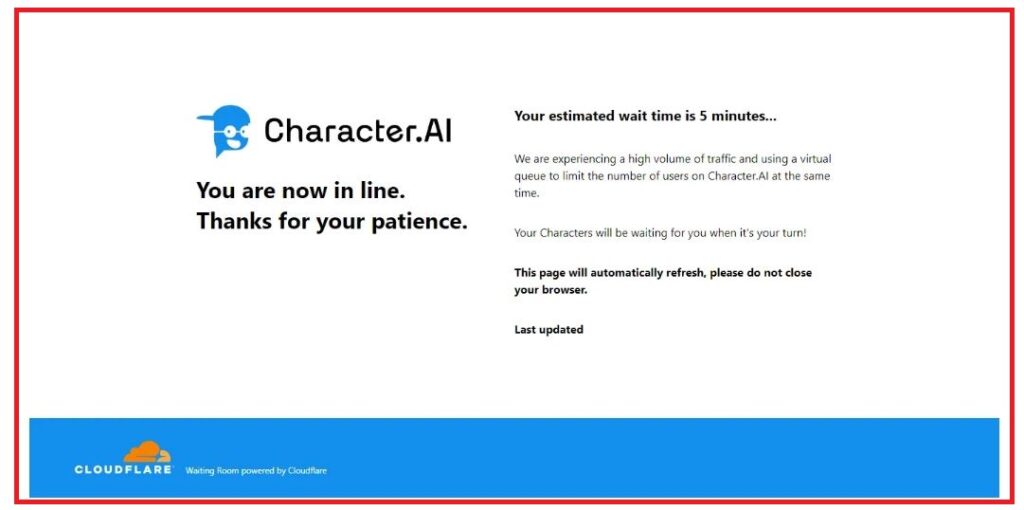 What is Character.AI Waiting Room