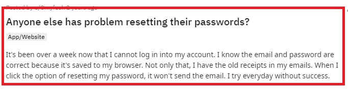 Pizza Hut Password Reset Not Working