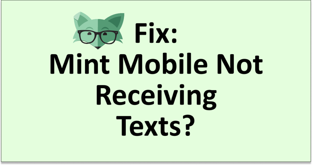 How To Fix Mint Mobile Not Receiving Texts? NetworkBuildz