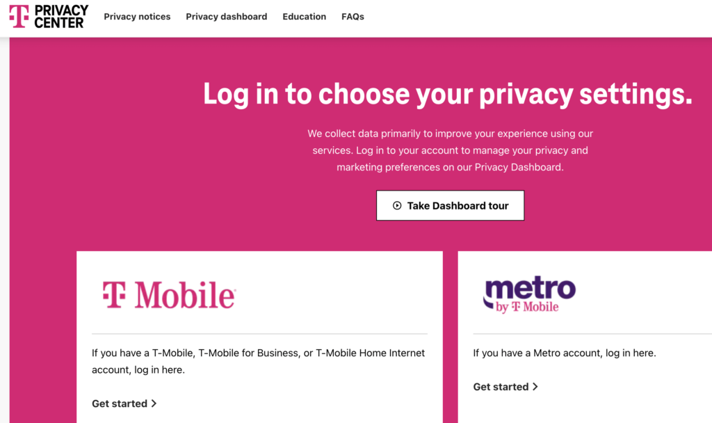 Opt Out of T-Mobile Data Collection