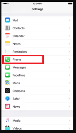 go to phone to turn on Call Forwarding Settings