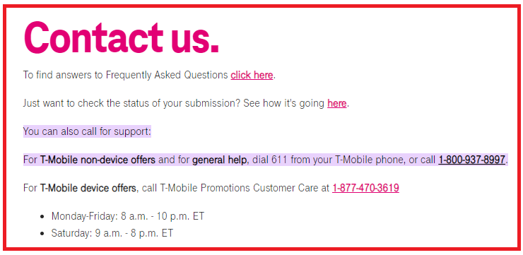 Conatct T-Mobile customer support to fix T-Mobile FamilyMode location not working