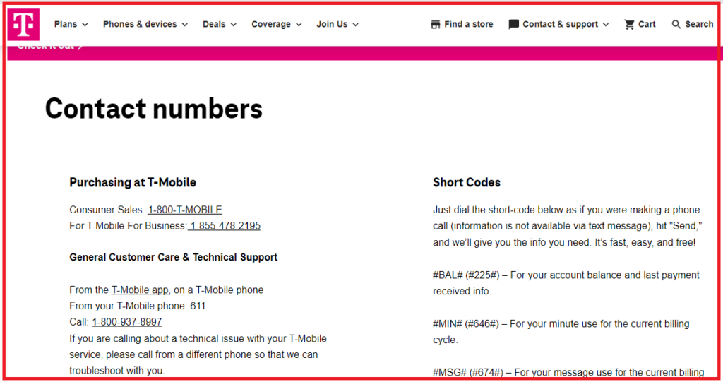 Contact T-Mobile Support to find your phone