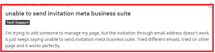 Fix “Unable to Send Invitation” on Meta Business Suite