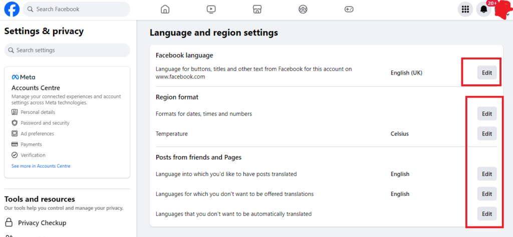 How to Change Language on Meta Business Suite 