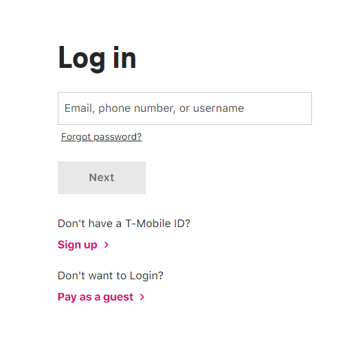 login to T-Mobile to use T-Mobile Taxes and Fees Calculator