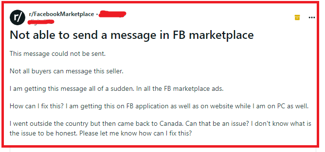Fix “Not All Buyers Can Message This Seller” On Facebook Marketplace