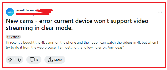 Fix Reolink Current Device Won't Support Video Streaming In Clear Mode