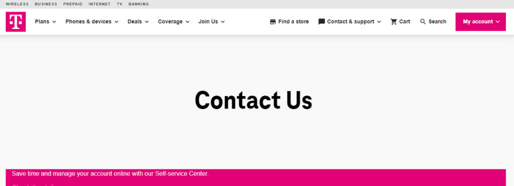 Contact T-Mobile Support to fix  T-Mobile T Life App Not Working