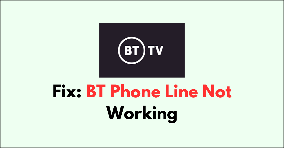 How To Fix BT Phone Line Not Working NetworkBuildz